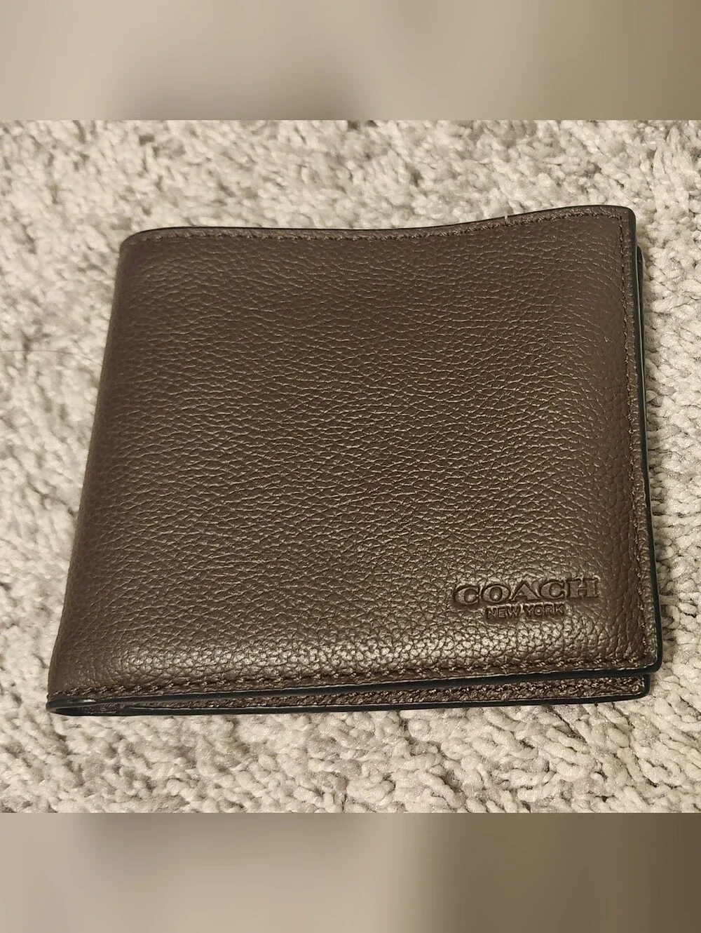 NWD Coach $150 Leather Bifold Wallet Brown